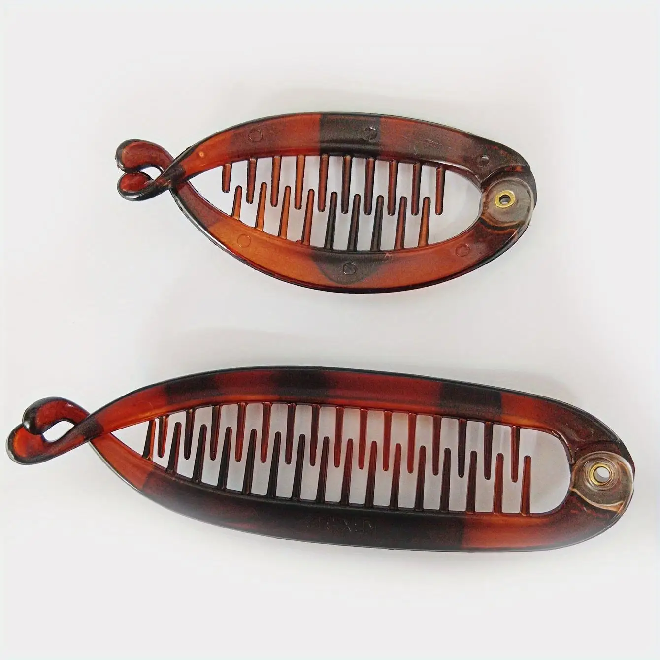 2 peças de grampo de cabelo de peixe colorido de gelatina gradiente feminino simples e elegante para trás da cabeça estilo rabo de cavalo adequado para festas diárias