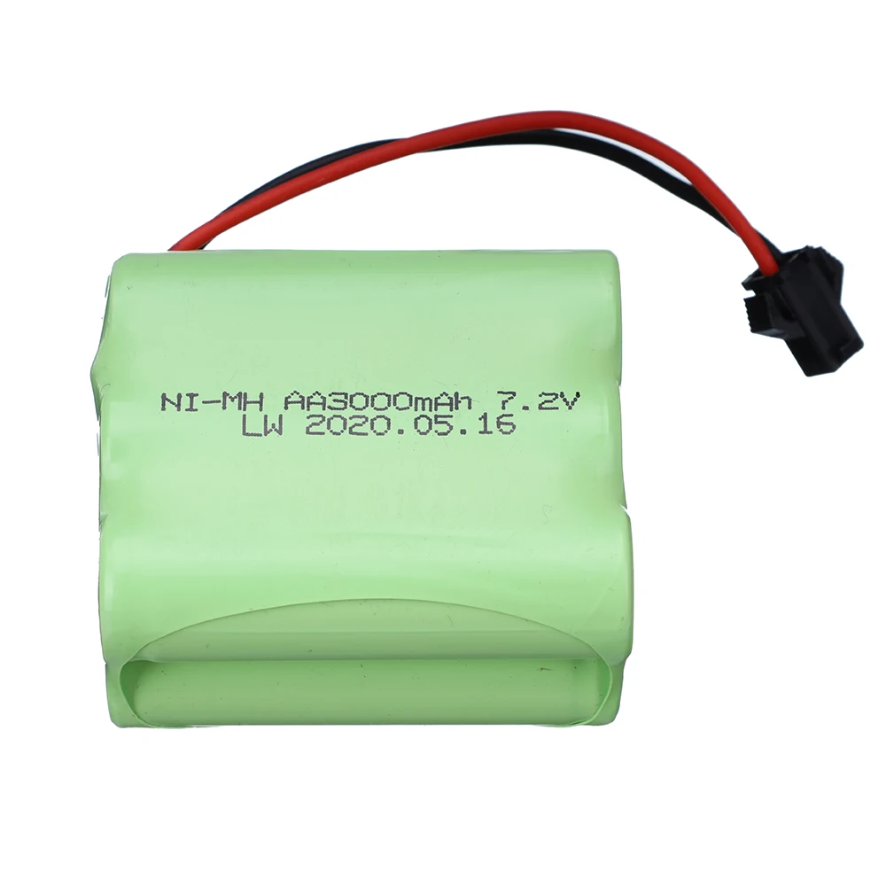 7.2V 3000mah NiMH Battery For Rc Toys Cars RC Tanks RC Trucks RC Robots RC Guns RC Boats AA 7.2V NI-MH Battery Pack SM PLUG