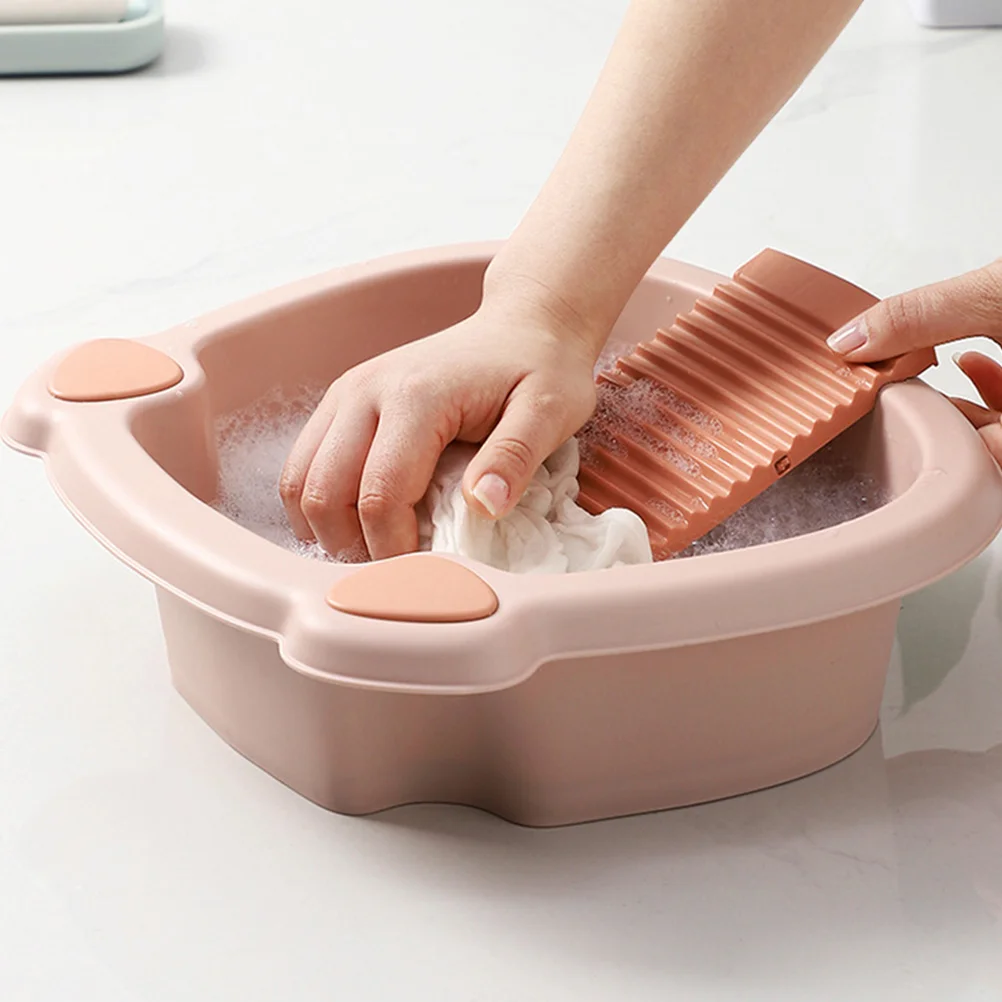 

Clothing Wash Basin Tools for Kids Dormitory Laundry Mini Blue Pp Washboard Child