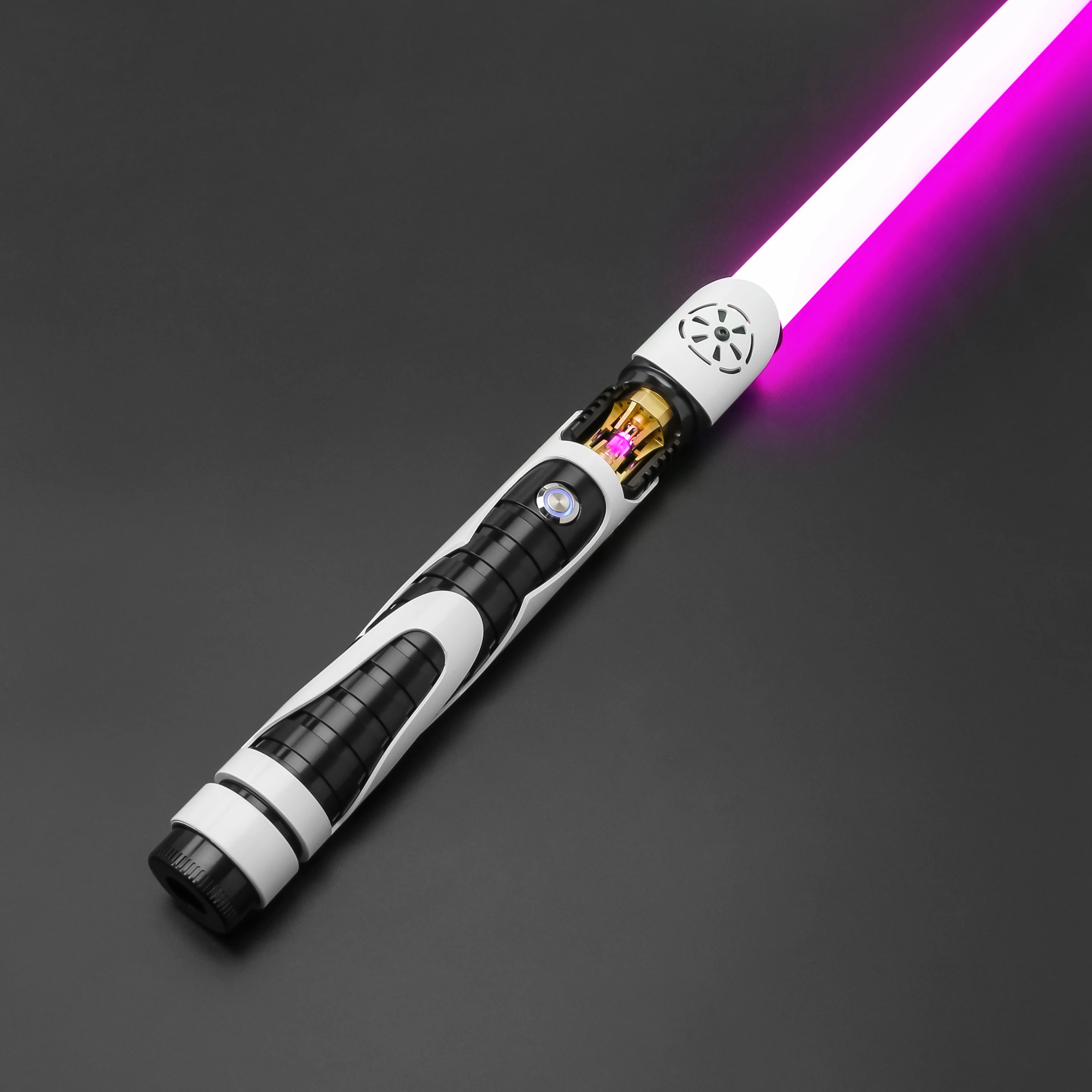 

FOXSABER Lightsaber, Motion Control FX Dueling Light Saber, 27 Set Sound Effects with 12 Colors Change