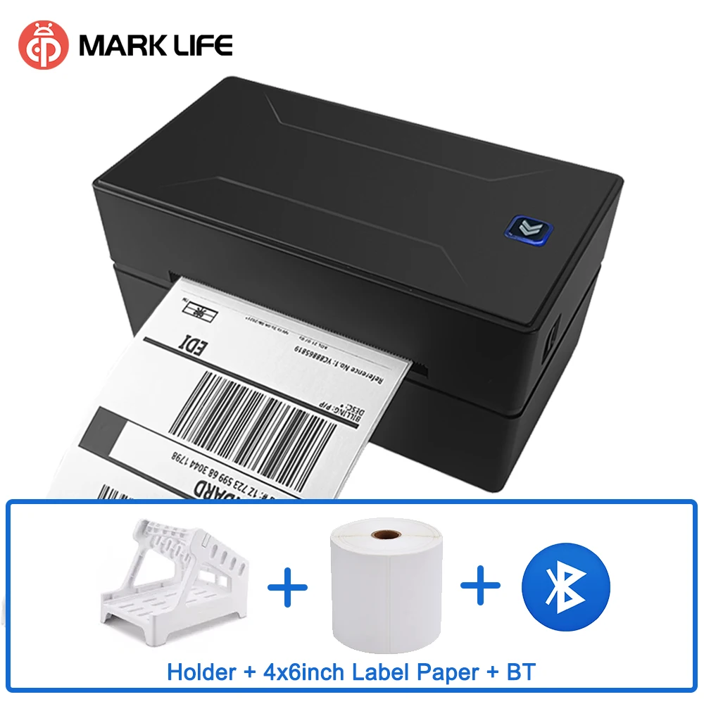 High Performance Marklife D100 4inch Desktop Thermal Barcode Printer Usb Label Printer Barcode Printing Machine