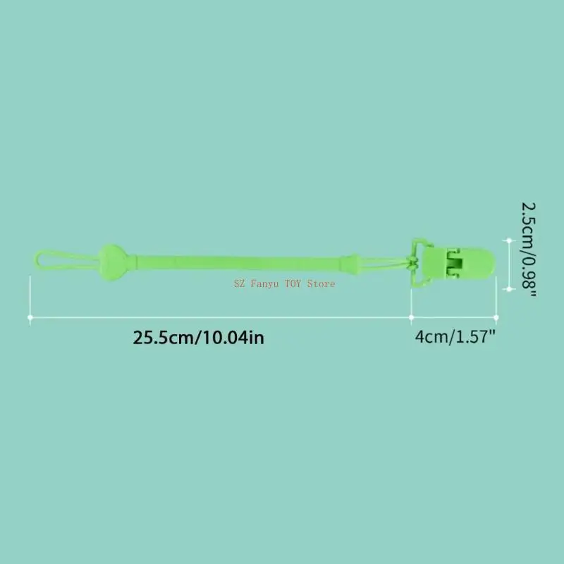 96GC الوليد عضاضة كليب مصاصة سلسلة لينة سيليكون الحلمة حزام الطفل دمية حامل