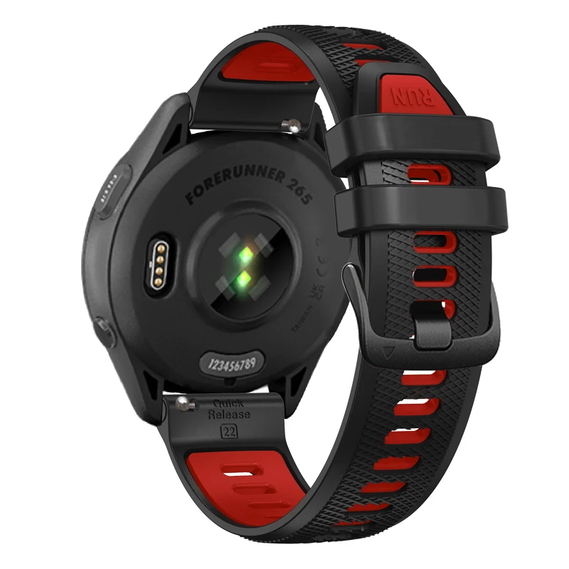스마트 워치 공식 스트랩, Garmin Forerunner 265 745 255 음악 실리콘 밴드, Vivoactive 4 Venu 2 팔찌, 22mm