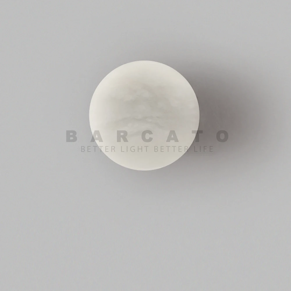New Luxury Spain Marble Round Wall Lamp Nordic Modern LED Light Living Room Bedroom Beside Passage Corridor Background Fixture