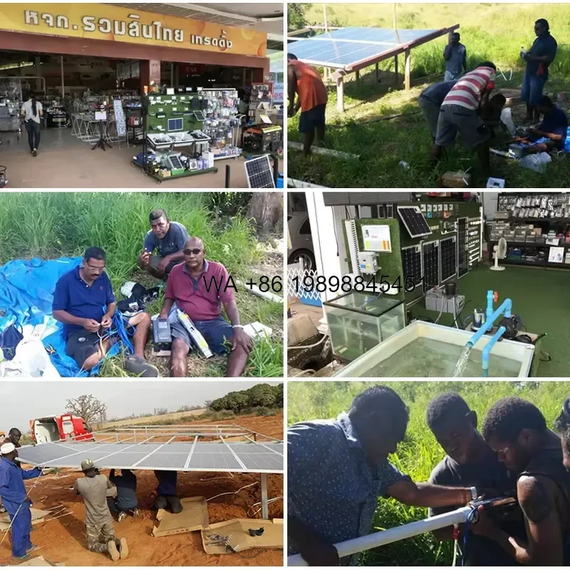 Wmwmnu for Solar Panel Full Kit 3inch Surface Irrigation Borehole Deep Well Hybrid Solar Water Pump view 5