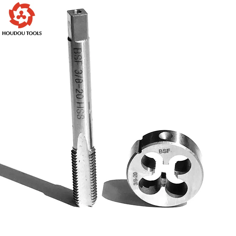 On Sale of 9Sicr Made BSF 3/8-20 Straight Flute Machine Taps Right Hand Pipe Tap and Die for Steel Metal Threading Working