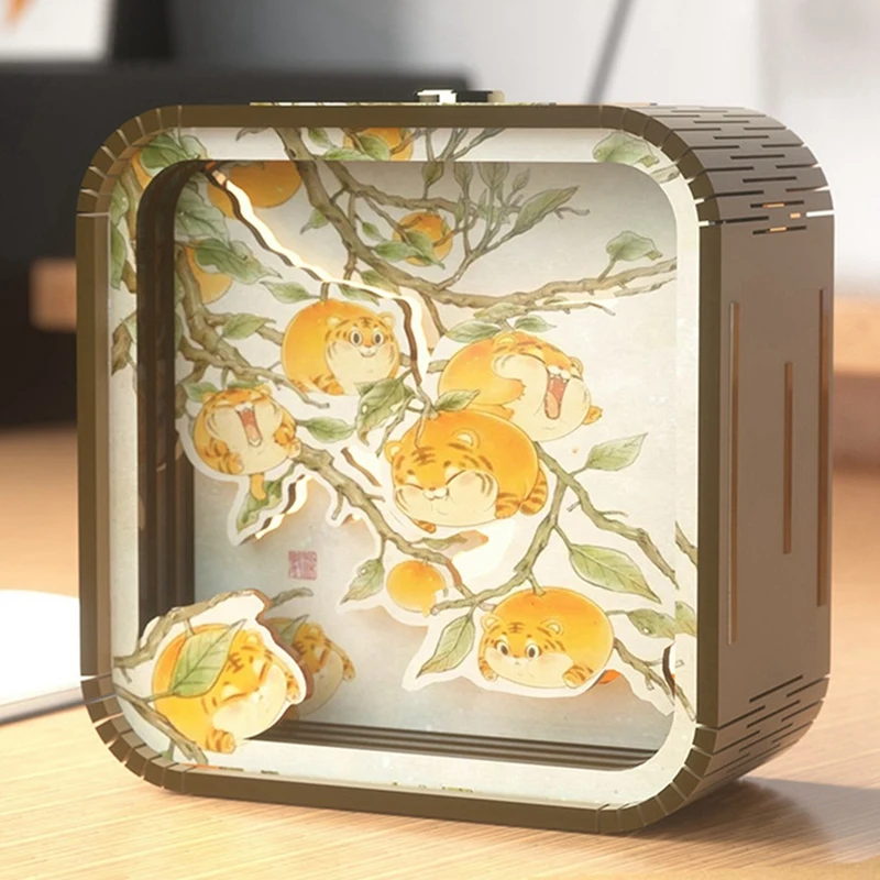 Nightlight ของขวัญ Hand Touch การ์ตูน DIY ไม้สเตอริโอไฟบรรยากาศ Graduation Season Gifts-AT64