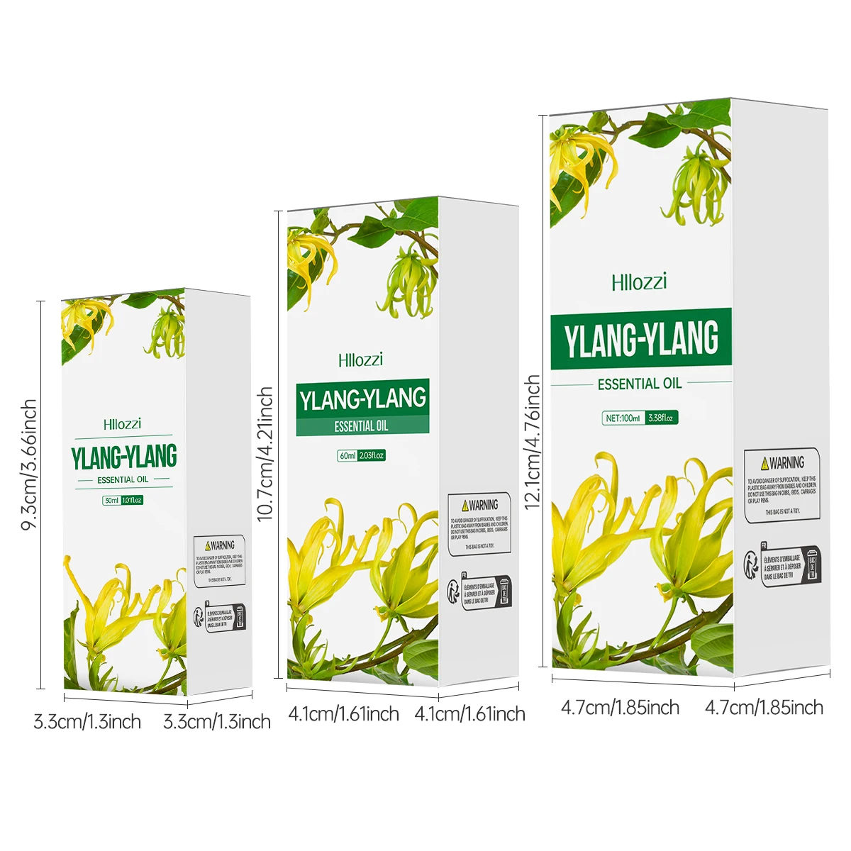 100ml/60ml/30ml Ylang Ylang Essential Oil for Skin Care, Body Care, Hydration, Long-Lasting Fragrance, Multifunctional Essential