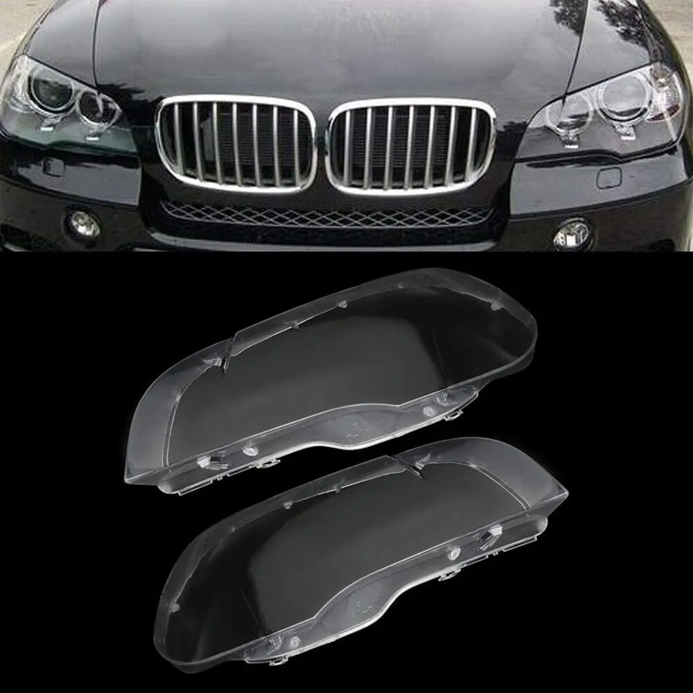 

Car E70 Headlight Cover Front Headlight Glass Headlamps Transparent Lampshade Lens Lamp Shell For BMW X5 Series E70 2007 ~ 2013