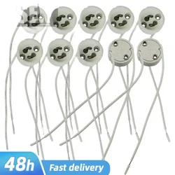 10PCS GU10 Socket For Halogen Ceramic Light Bulb Lamps LED Strip Connector Holder Base Wire Connector Lamp holder