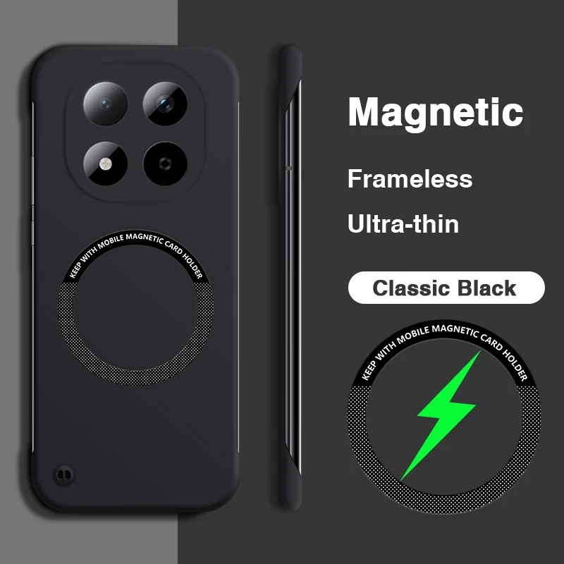 

For Xiaomi Redmi Note 15 Pro Plus Pro+ 15Pro 5G Funda Thin High Quality Lens Protection Back Cover Magnetic No Border Phone Case