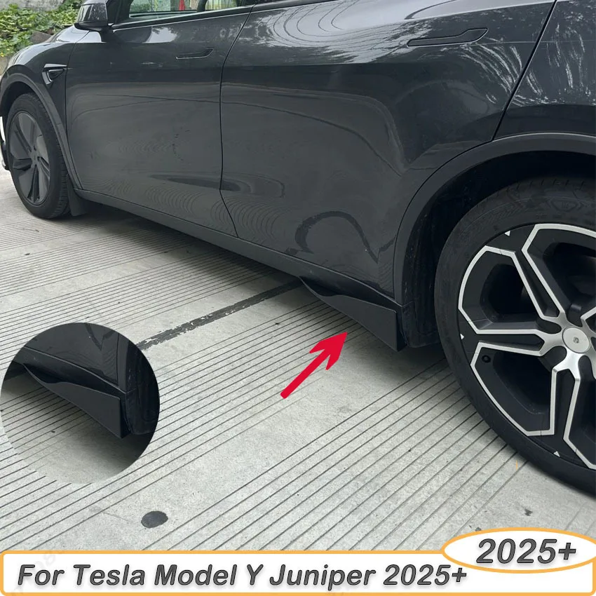 

Car Spoiler Side Bumper For Tesla ModelY Juniper 2025 2026+ Side Skirt Splitters Diffuser Body Kits Protection Trims Gloss Black