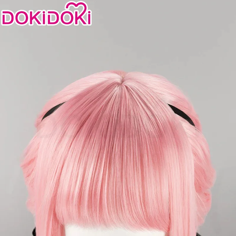 نيكي شعر مستعار تأثيري لعبة إنفينيتي نيكي DokiDoki النساء 80 سنتيمتر شعر مستعار طويل الوردي نيكي تأثيري لوليتا شعر مستعار غطاء مجاني