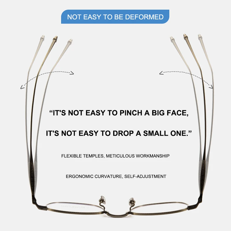 Ultralight Pure Titanium Oval Eyeglasses Frames Fashion Retro Literary Style Comfortable For Men Women Higher Quality Eyewea