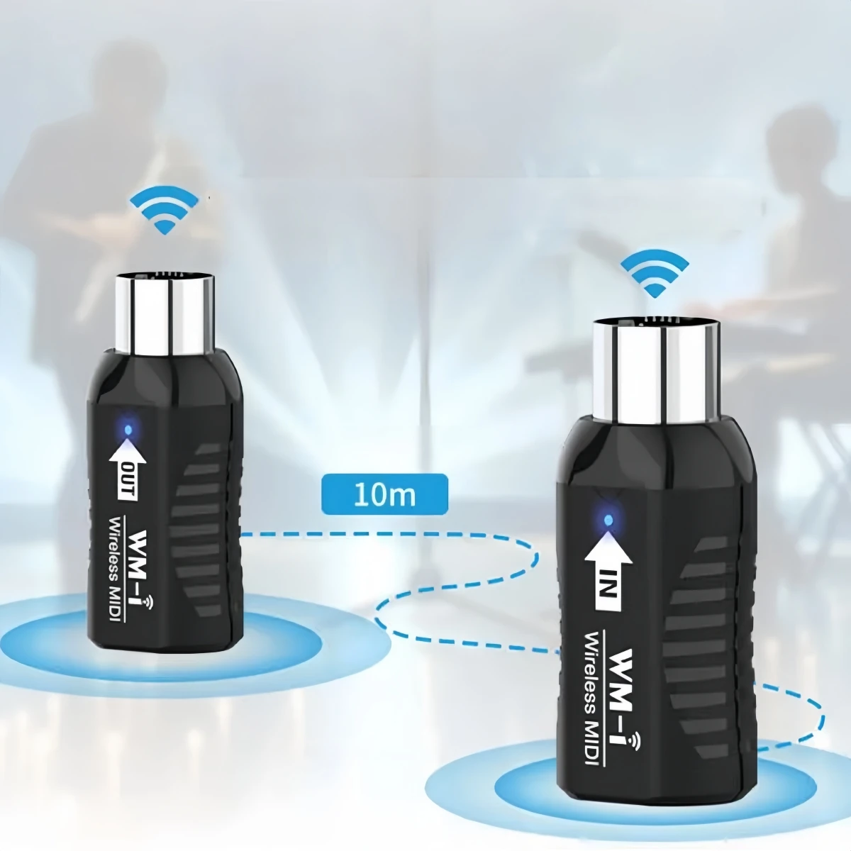 

Miwayer WM-1 Портативный беспроводной MIDI-адаптер 2,4 ГГц, перезаряжаемый аудиопередатчик-приемник, бесшумный MIDI с ультранизкой задержкой