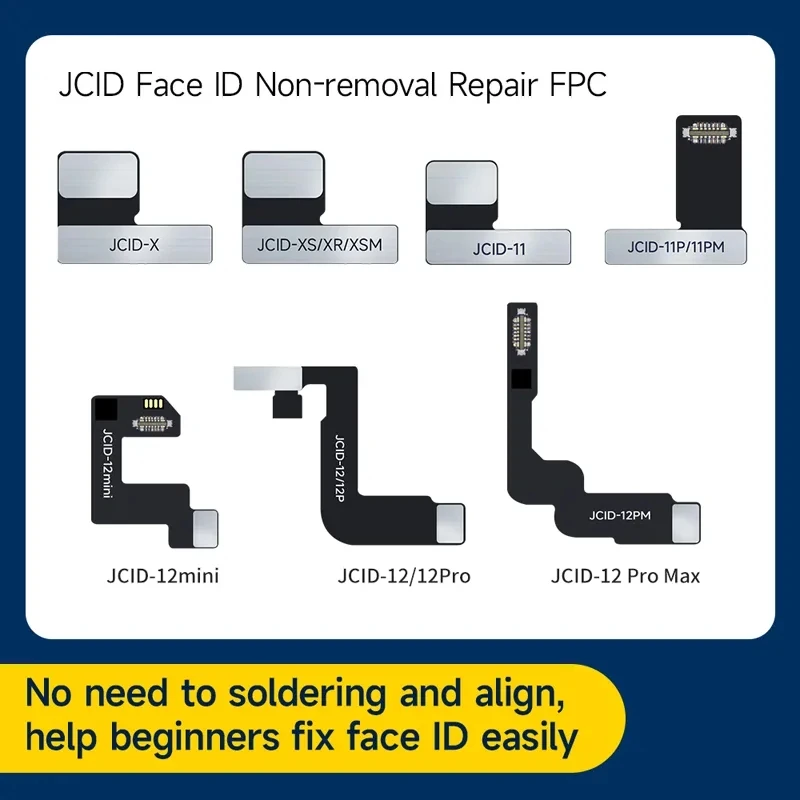 

JC JCID Non-removal Face ID Repair FPC Flex Cable For iPhone X-12PM Dot Projector Read Write Dot Matrix Face ID Repair Tools