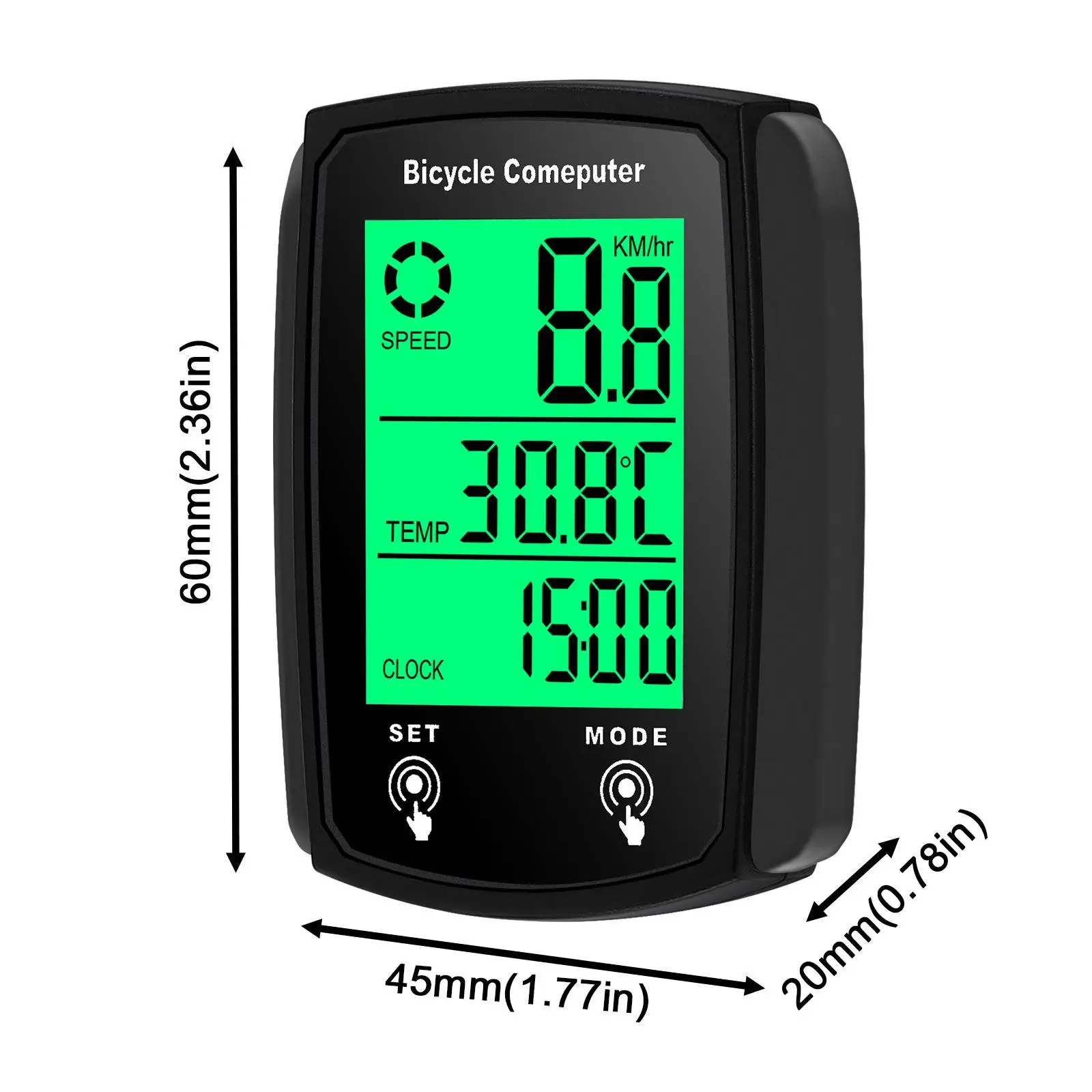 Wired Bike Computer Led Digital Bicycle Speedometer Touchscreen Backlight Odometer With Computer Waterproof Cycling