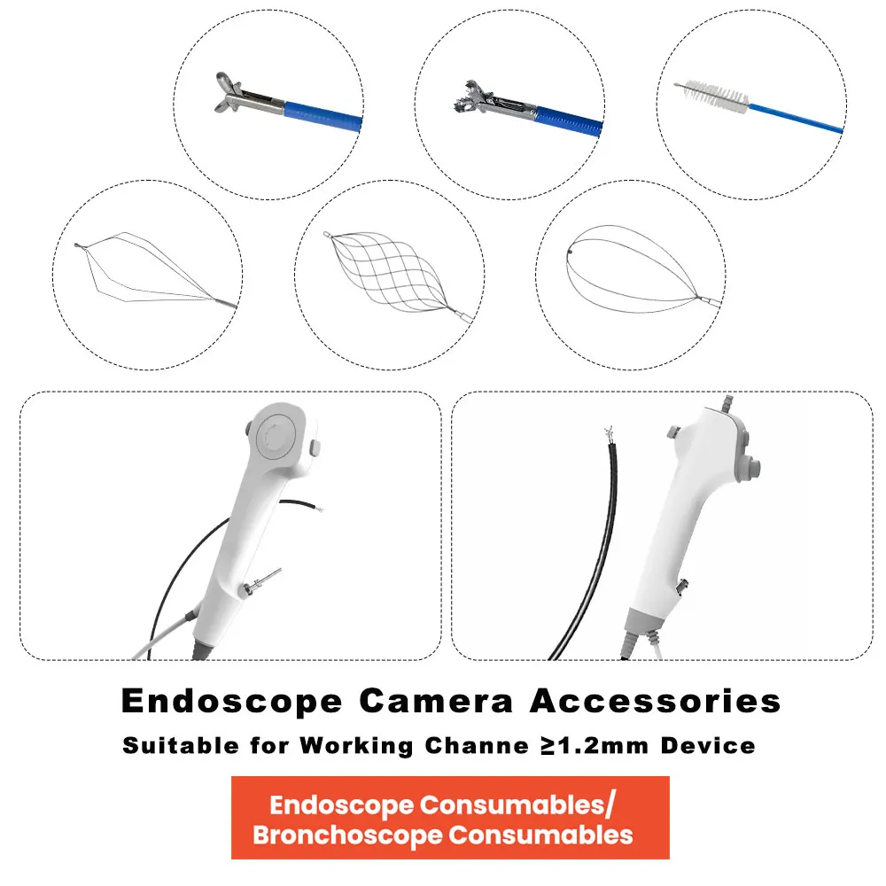 Use for Working Channe ≥1.2mm Endoscope Camera Accessories Foreign Body Forceps Biopsy Forceps Cell Brush  Multi-types Optional