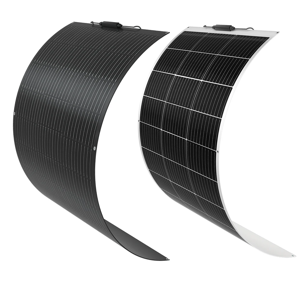 XINPUGUANG Solar Panel 100W  Monocrystalline Cell 12V Semi-Flexible for Marine RV Trailer Boat Cabin Van Car Uneven Surfaces