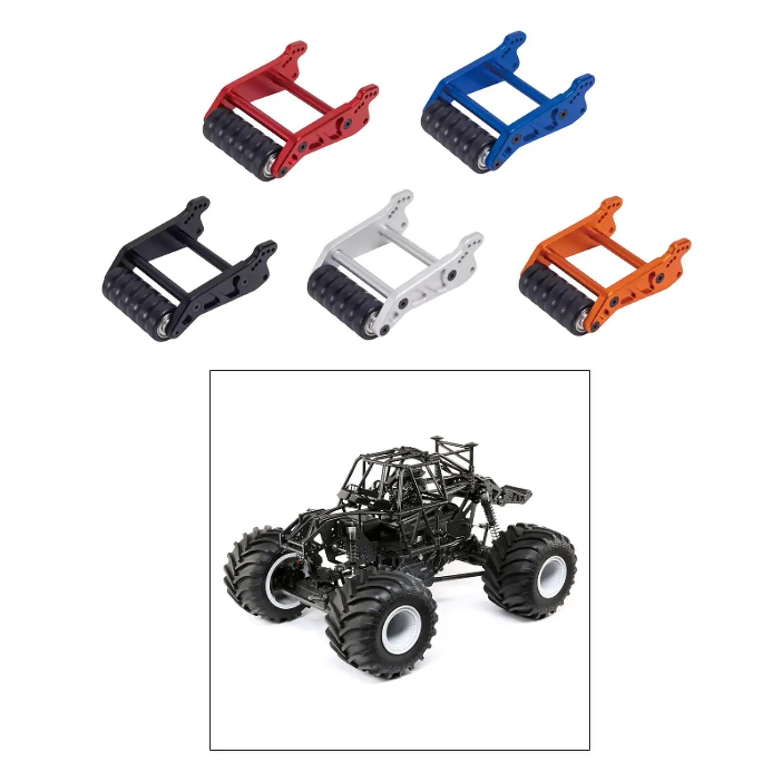 

RC Car Head up Wheel Rear Stand up Wheel 1:8 DIY Modified Wheelie Bar Assembly RC Car Upgrade Part for Los04022 Hobby Car