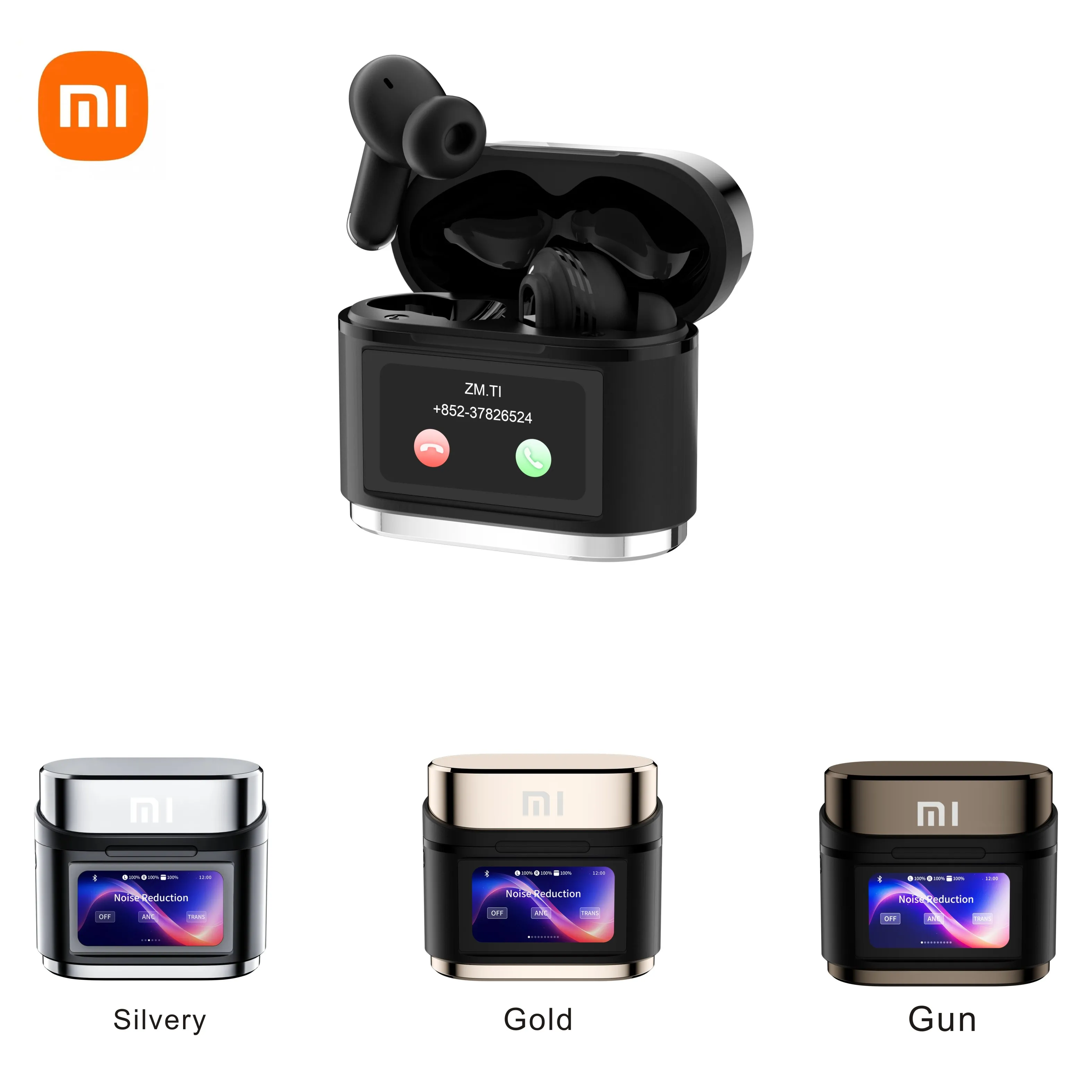 Xiaomi Bluetooth Earphones BD2 Dual Noise Reduction with Digital Display Screen and Intelligent Touch Wireless Earphones