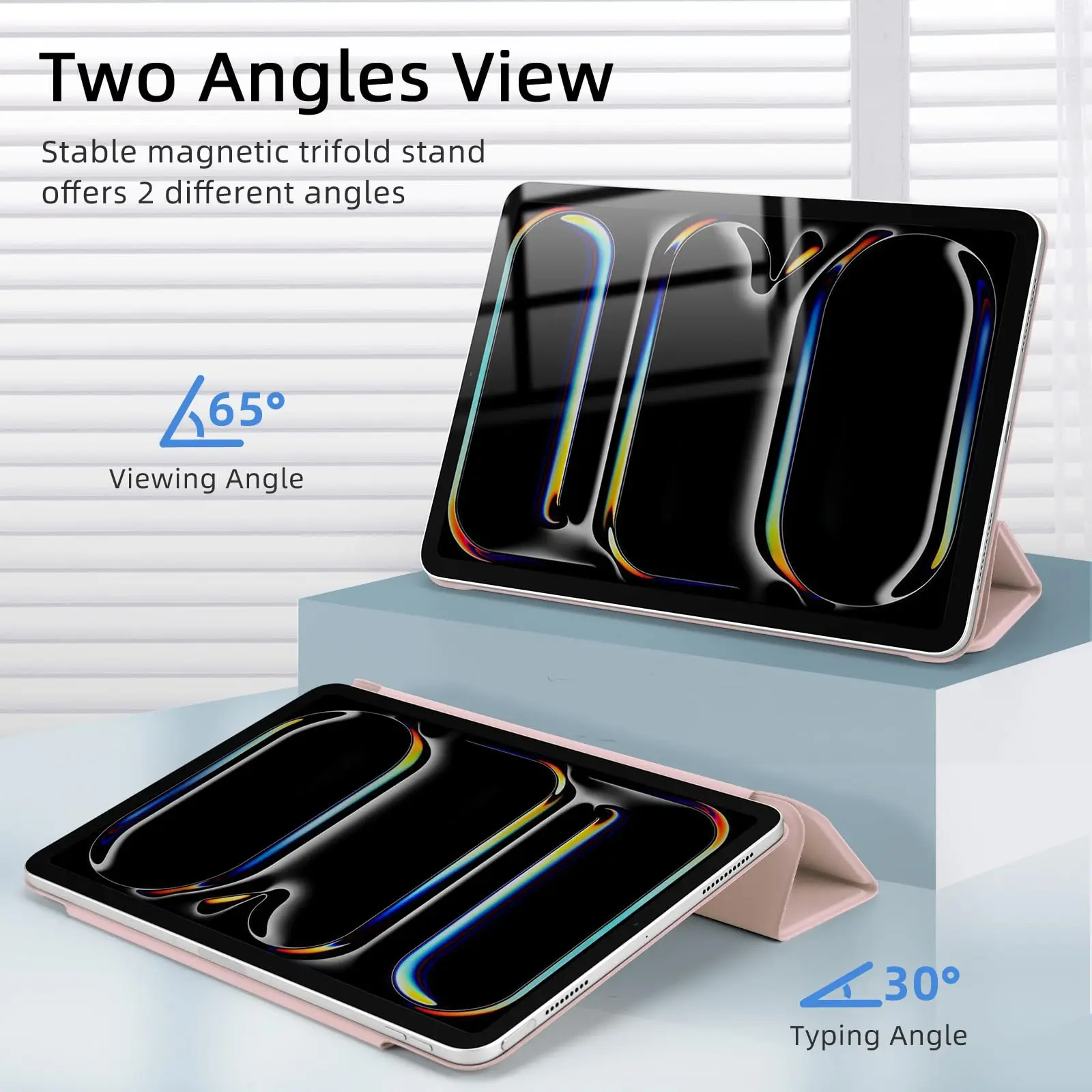 2026 for iPad Pro11 Pro13 Case M5 M4 2025 Air11 M4 M3 Powerful Magnetic Attachment Slim Trifold Stand Case for iPad 10th 11th