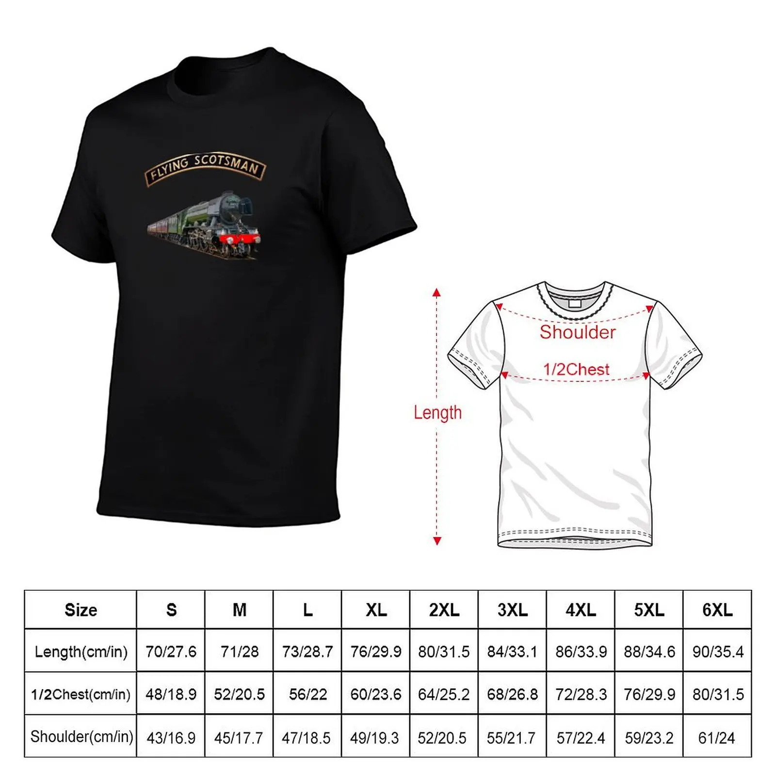 تي شيرت The Flying Scotsman and Nameplate تي شيرت شخصي تي شيرت مضحك قمصان مخصصة للرجال جرافيك