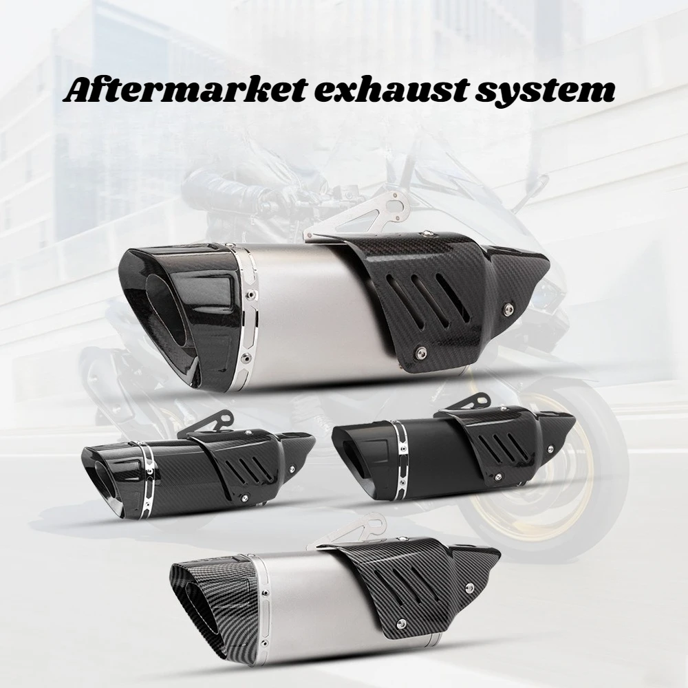 

Universal Motorcycle Exhaust Pipe Cover, Oblique Four-Corner Imitation Carbon Fiber for CBR650/Z900/R3/R6/MT09/K10