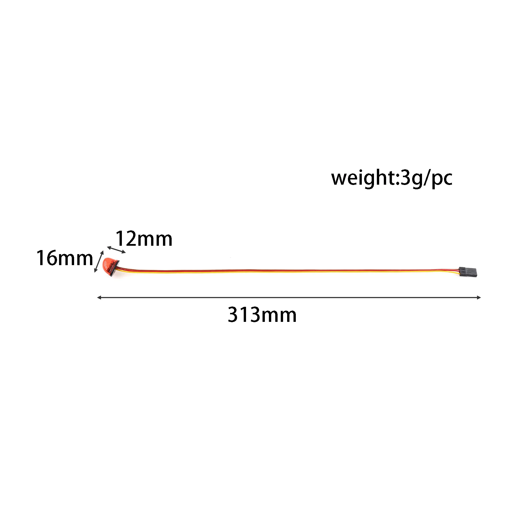 360 °   Roterende LED-lichtbalk voor RC Auto Multifunctionele Alarmlamp Upgrade Accessoire voor 1/14 Tamiya Truck & 1/10 Model