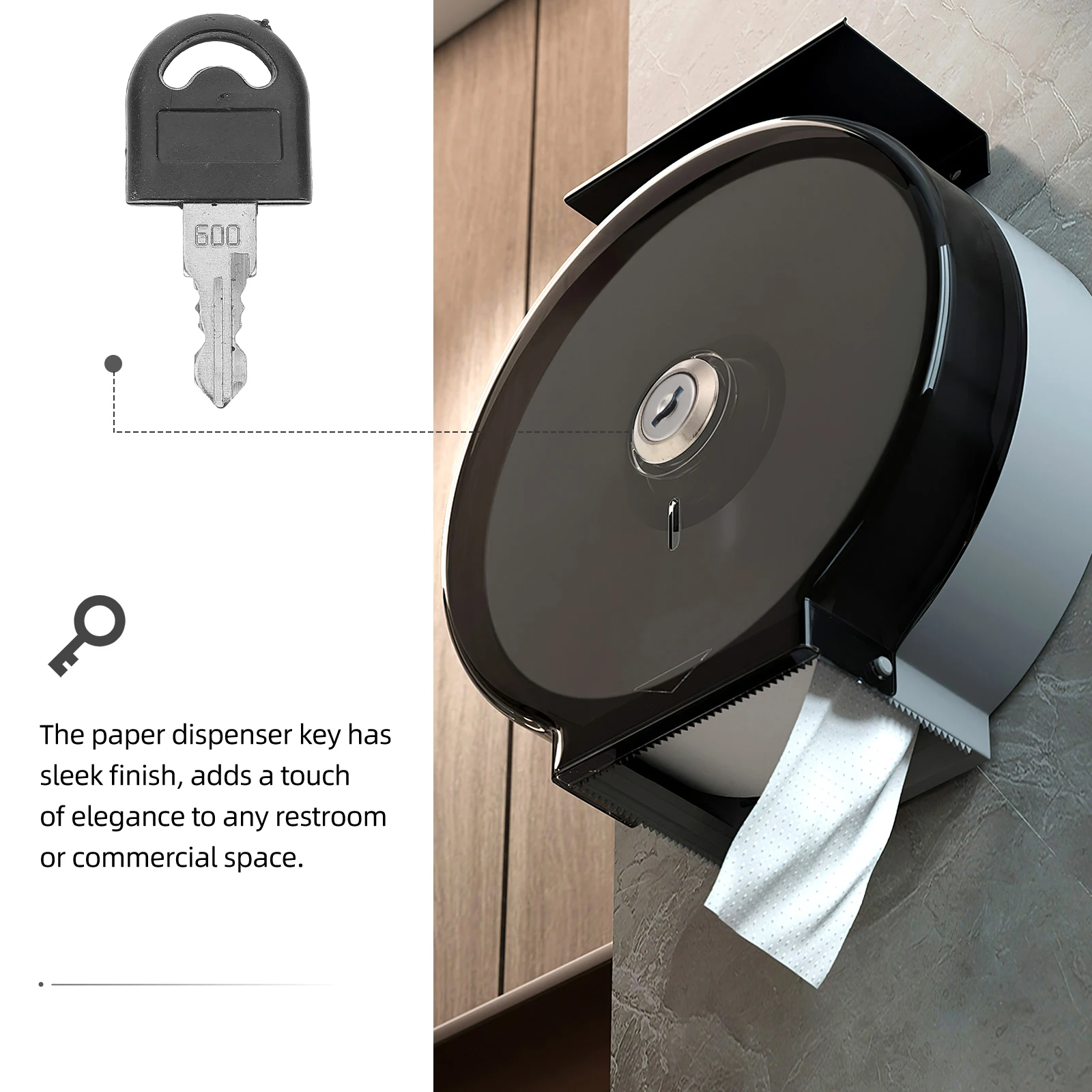 

Stainless Steel Paper Dispenser Key Replacement For Roll Paper Towel Dispensers Commercial Use Maintenance Tool For