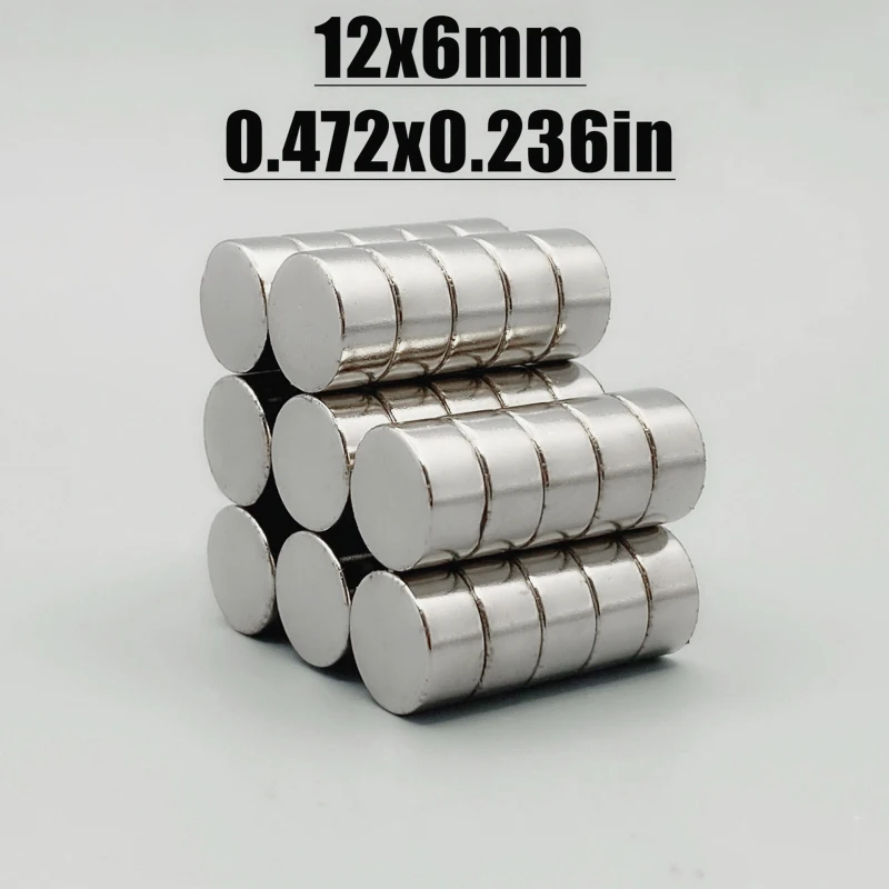 10/50/100/200Pcs 12x6 mm Powerful Magnets 12mmx6mm Permanent Round Magnet 12x6mm Neodymium Super Strong Magnetic 12*6 mm магнит