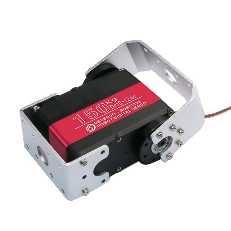 Hot 150KG 12V RDS51150 Double-Shaft Digital Metal Robotic Servo With U Mounting Bracket Waterproof