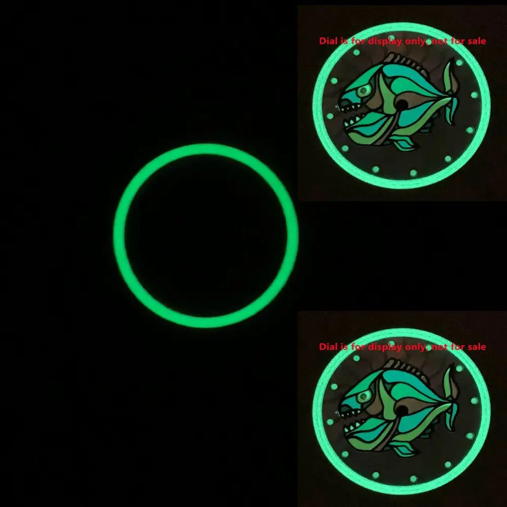 Watch Accessories Dial Peripheral Insert Ring Green Luminous Outside Diameter 29.2mm Inner Diameter 26.2mm Metal Material