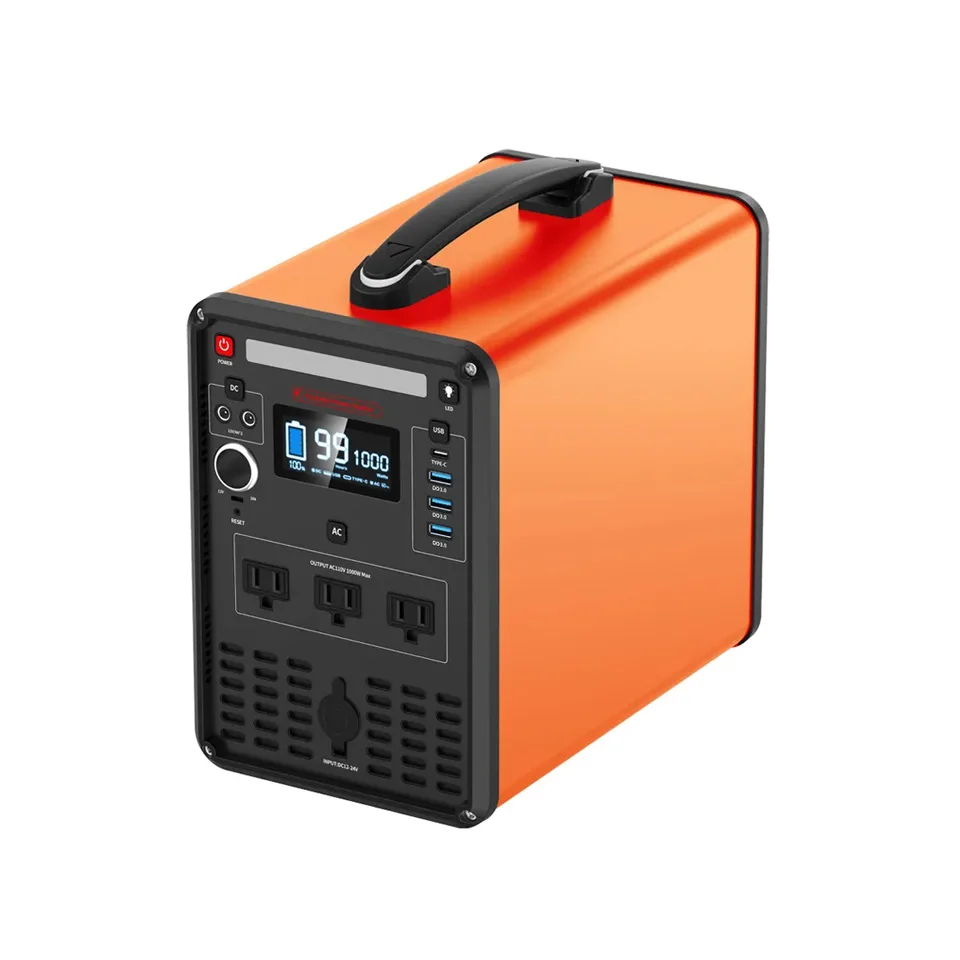 1000wh 2000wh Rechargeable Lifepo4 Lithium Battery Camping Portable Power Station for Home