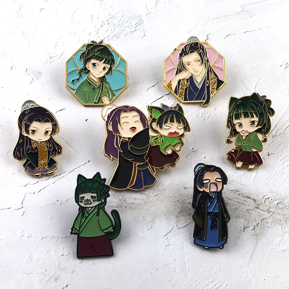 Cute Cartoon Anime The Apothecary Diaries Cat Pin Metal Brooch Desktop Decoration OrnamentAccessories Friends Gifts