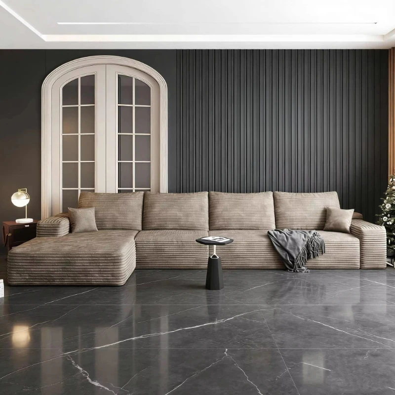 

Modern minimalist fabric sofa, living room home recliner combination
