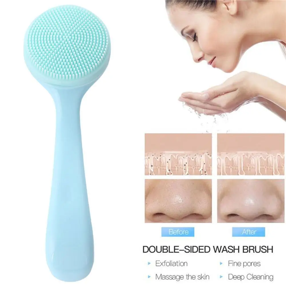 Gezichtsreinigingsborstel Huidverzorging Massage Voor Diepe Reiniging Porie Mee-eter Verwijderen Scrub Zachte Exfoliërende Reiniging Tool U7P4