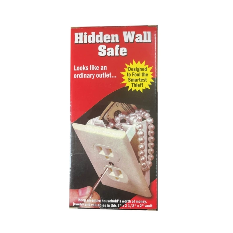 

MXME Wall Safe Outlet Socket Money Jewelry Box Secret Compartment