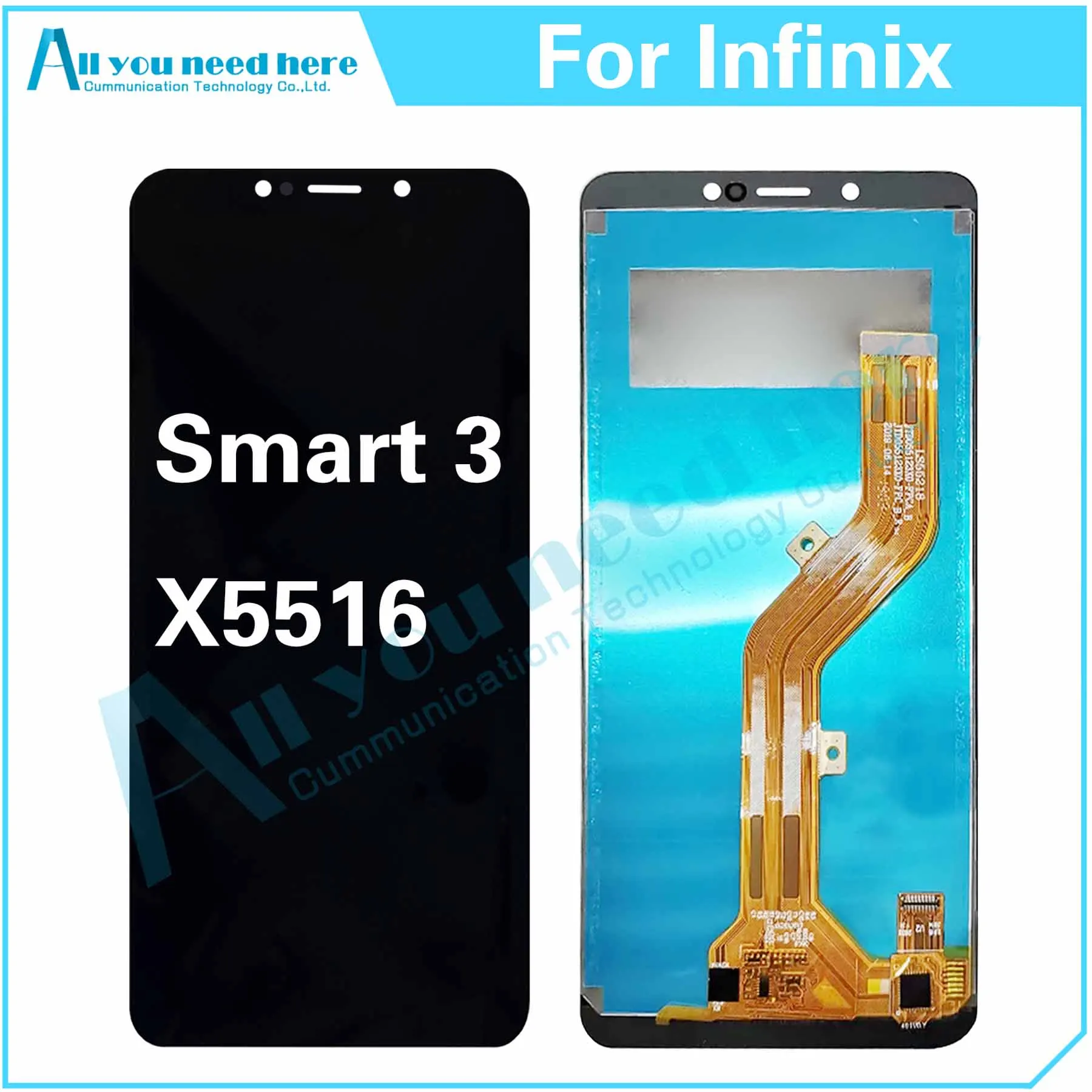 

100% протестированный для Infinix Samrt 3 X5516 ЖК-дисплей кодирующий преобразователь сенсорного экрана в сборе для Samrt6 запасные части для замены