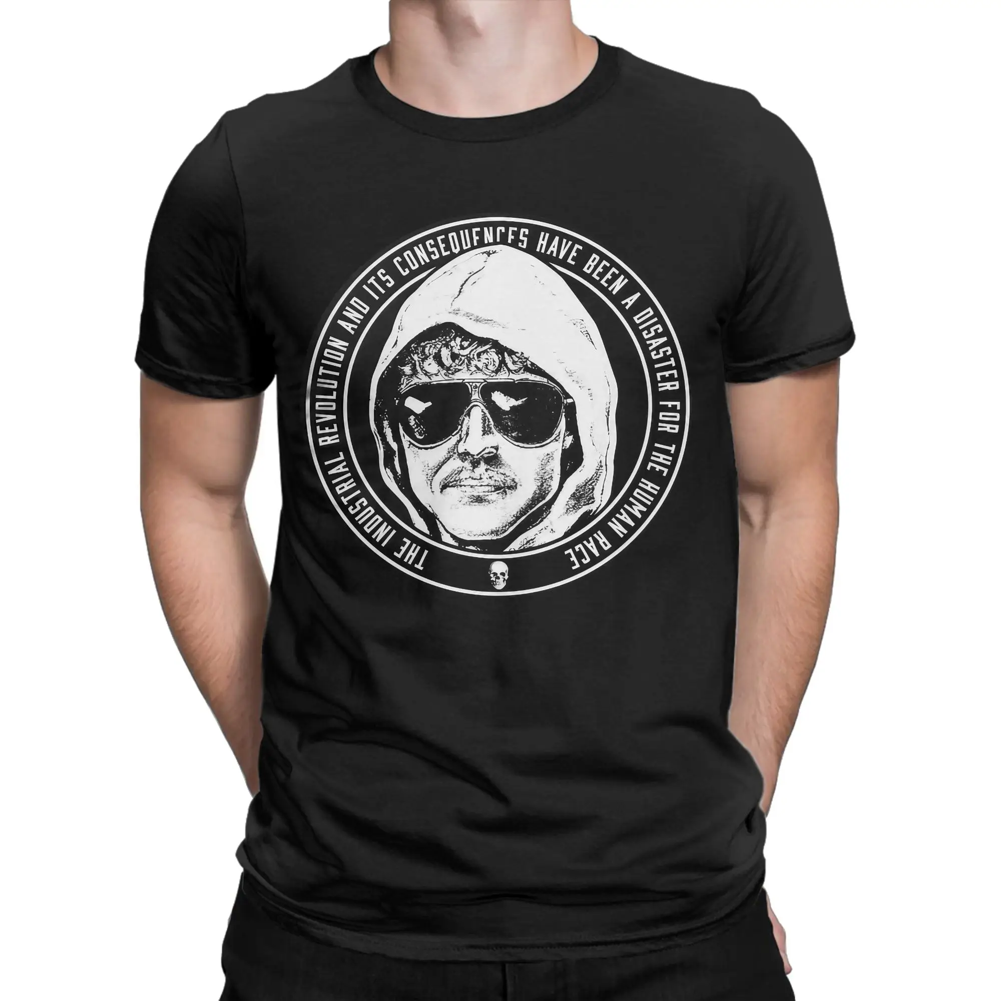 Men Women's Uncle Ted Kaczynski Aesthetic Art T Shirt  Pure Cotton Clothes Cool Short Sleeve Crewneck Tees Printed T-Shirts