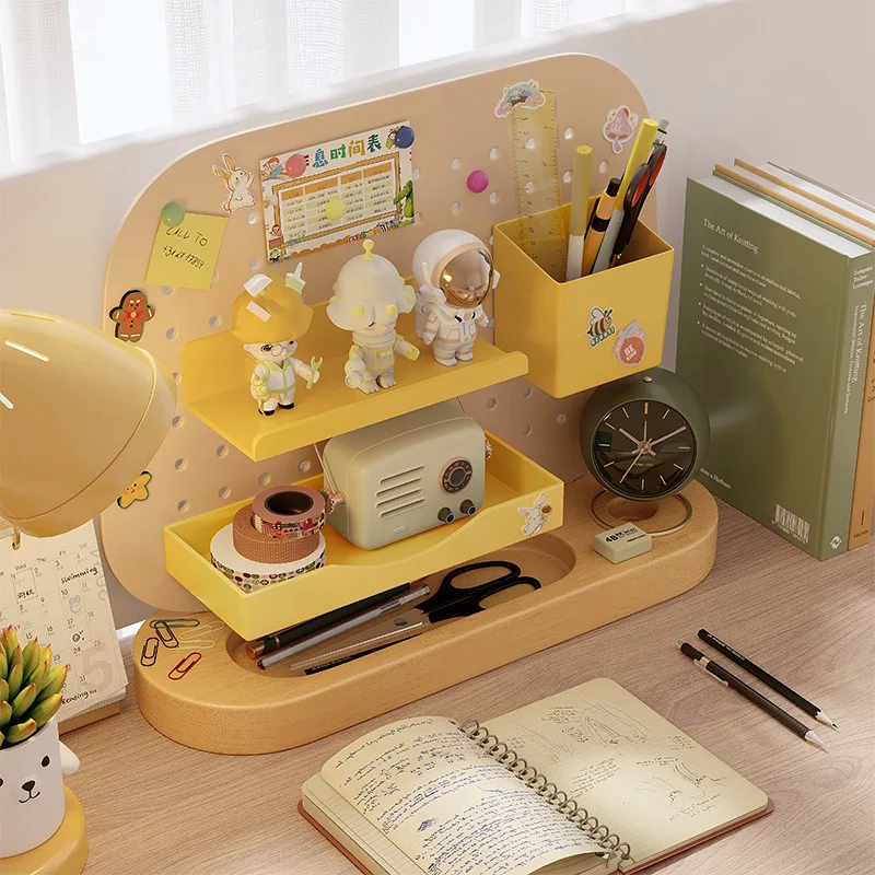 Desktop Hole Board Shelf, Vertical Non-punching, Home Learning Desk, Workstation, Desk Storage and Finishing