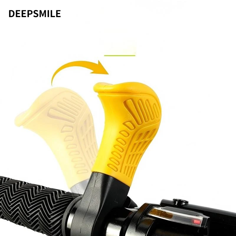 1 Pair Adjustable Ergonomic Bike Handlebar Grips, 22.2mm Anti-Vibration Rubber, Non-Slip Universal Bicycle Grips for MTB