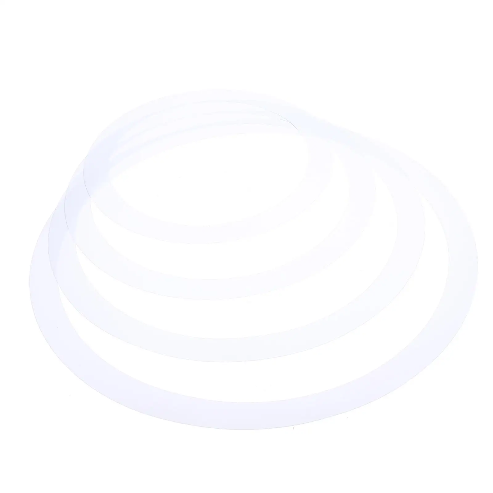 

2 Sets 13 14 16 Inches White Kit Practice Silencer Mute Rings Kit Practice Silencer for Drum Snare Drum Parts PC Film Material