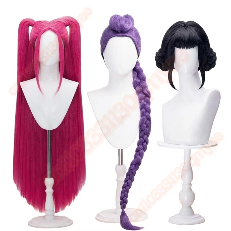 애니메이션 K팝 데몬 헌터 코스프레 의상 세트, 섹시한 조이 루미 미라 가발 포함, 파티 무대 공연 카니발용 흰색 유니폼