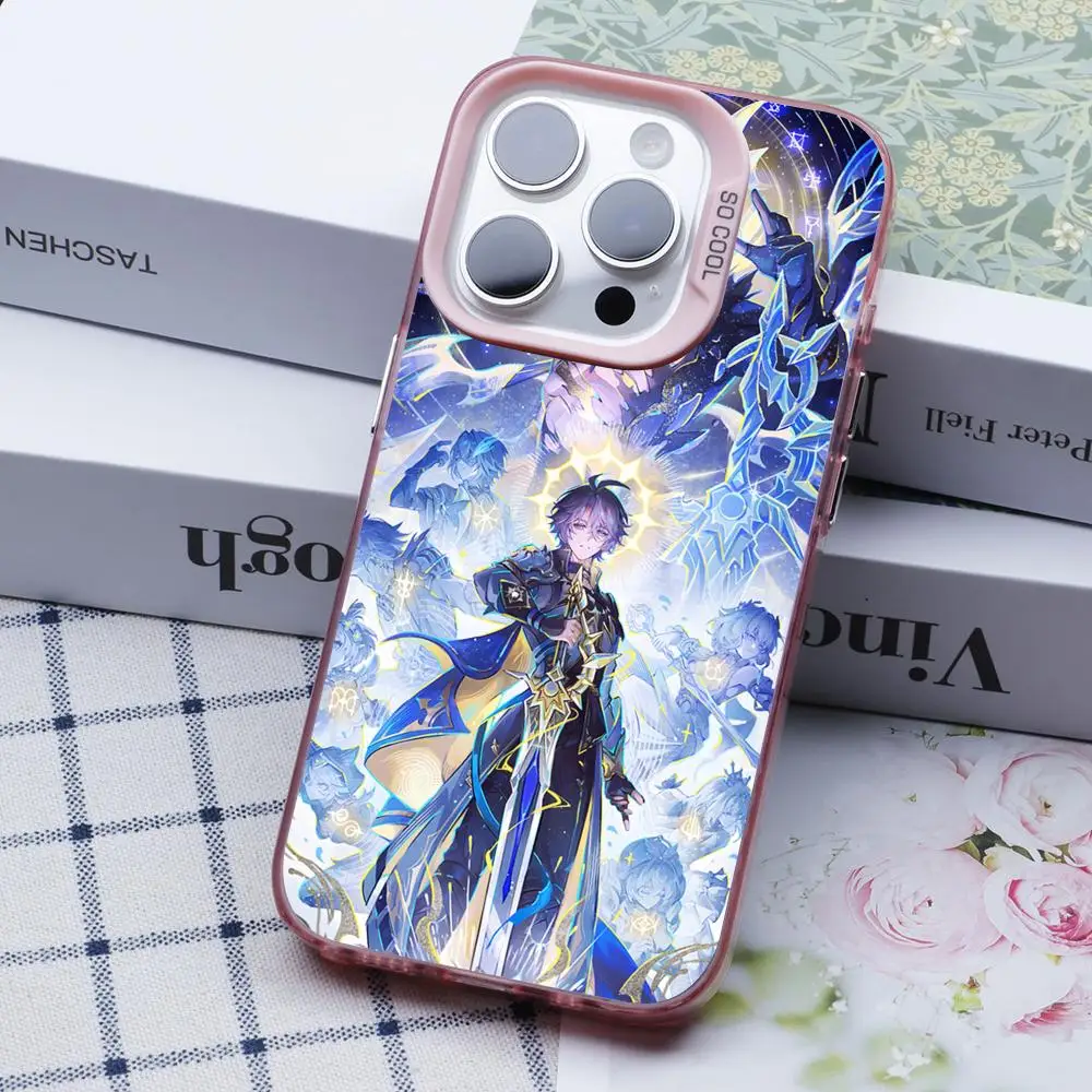 

HSR Phainon Pink Translucent Mobile Phone Case for iPhone 17 16 15 14 13 12 11 X XR XS Air Pro Max Plus Colorful Cover