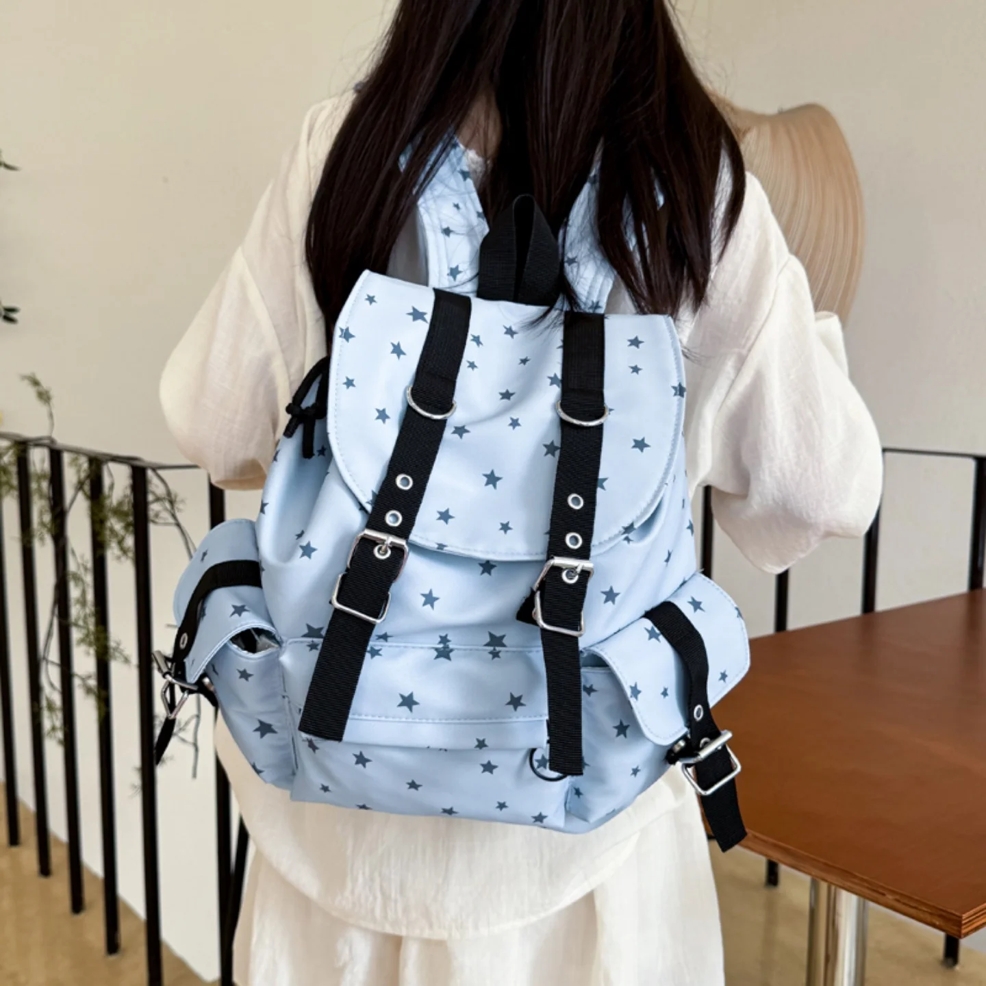 

Large Capaci Versatile Bapa Casual Hiking School Travel Bag for Junior And Senior High School College Youth Trend Summe...