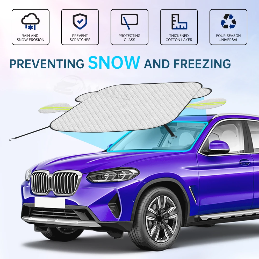 Sunshade Cover for BMW X3 2018 - 2021 2022 2023 Car Windshield Snow Sun Shade Automobile Magnetic Cover Front Windscreen Cover