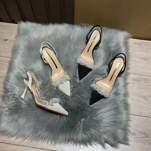 Phụ nữ cao gót mùa hè MỚI MỚI màu be thoải mái trong suốt trong suốt bình thường nữ màu đen miễn phí vận chuyển 8 Bán hàng chính trong suốt Sandal Zara - №6