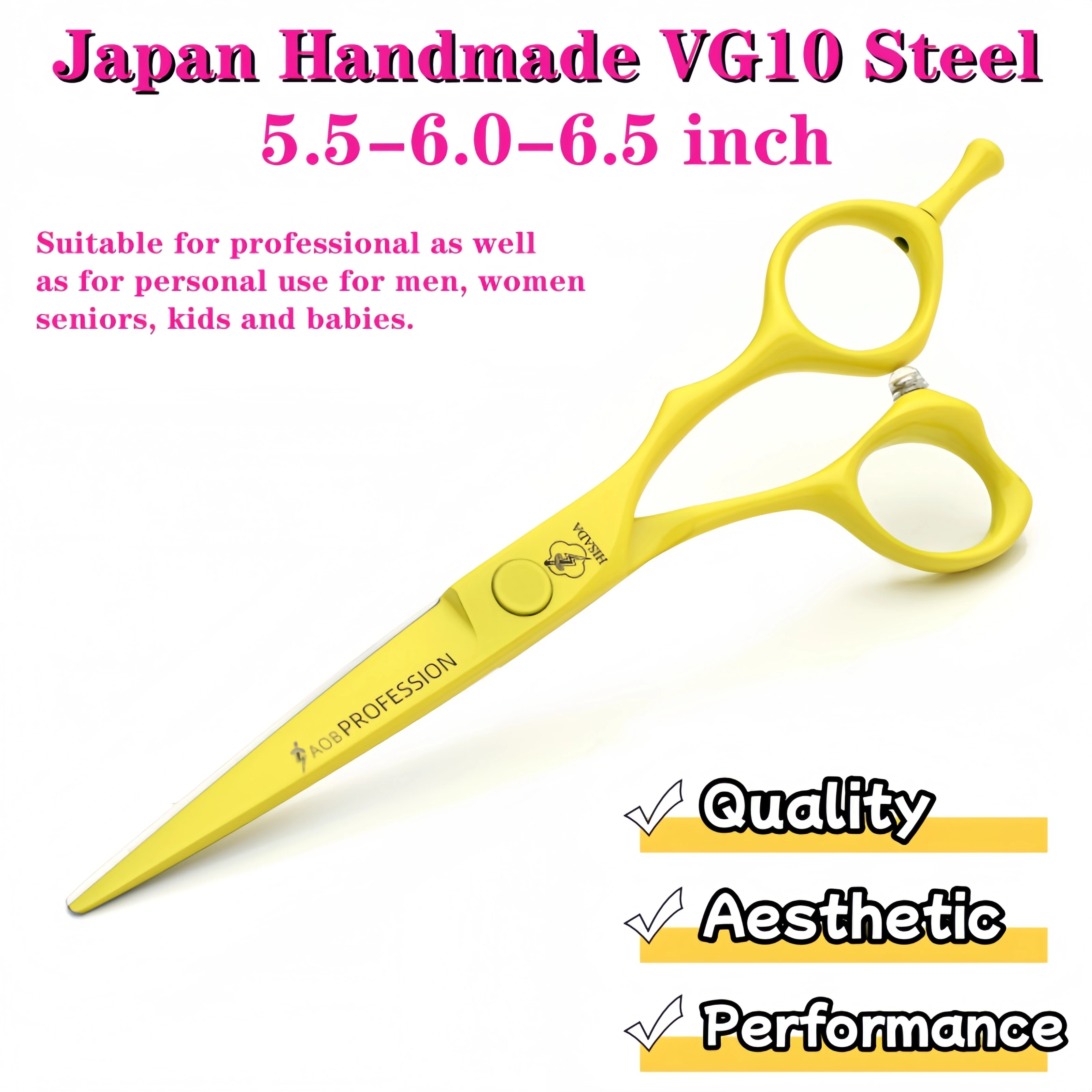 HISADA مقص احترافي tijeras peluquería Professional 5.5、6.0、6.5 بوصة صناعة يدوية في اليابان VG10 مقص حلاقة المواد