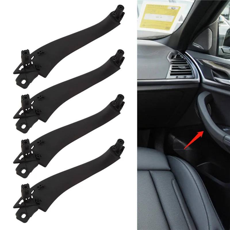 1 Set 4Pcs Car Interior Door Armrest Cover Trim Replacement For-BMW X3 X4 G08 2018-2021 Door Pull Handle Panel